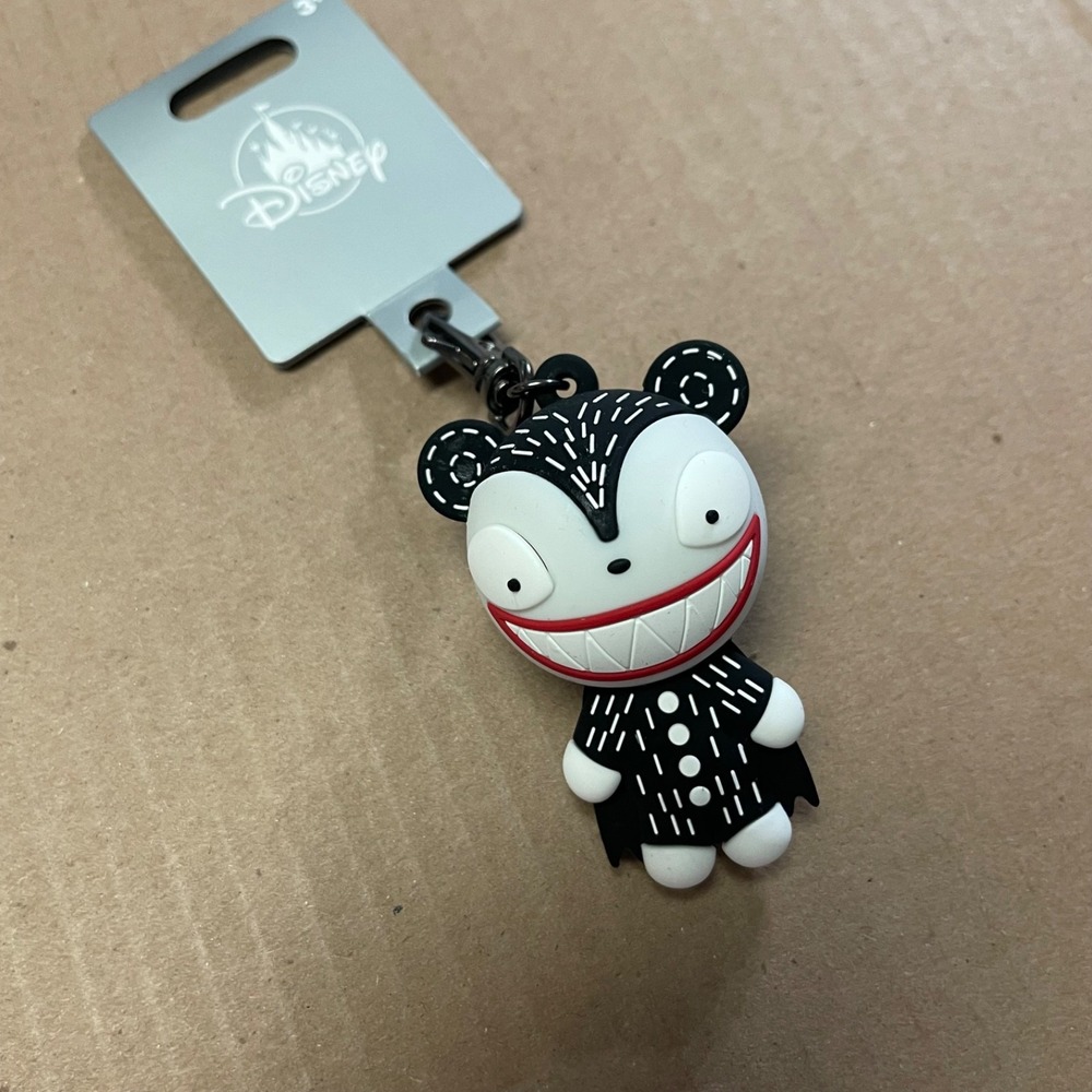 Disney Parks Nightmare Before Christmas Vampire Teddy Squeezable Keychain Charm